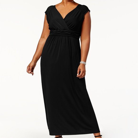 NY Collection Dresses & Skirts - NY Collection Plus Size Ruched Empire Maxi Dress